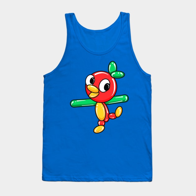 Orange Balloon Bird Tank Top by DeepDiveThreads